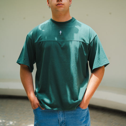 Polera floating verde botella